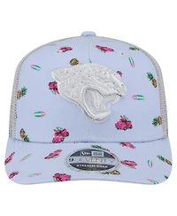 New Era Men's White Tampa Bay Buccaneers Adventure Flamingo Pattern 9SEVENTY Stretch snap Hat