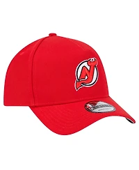New Era Men's Red New Jersey Devils Core A-Frame 9FORTY Adjustable Hat
