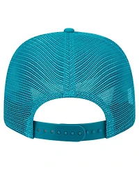 New Era Men's Aqua Miami Dolphins Main Trucker 9SEVENTY Stretch Snap Hat
