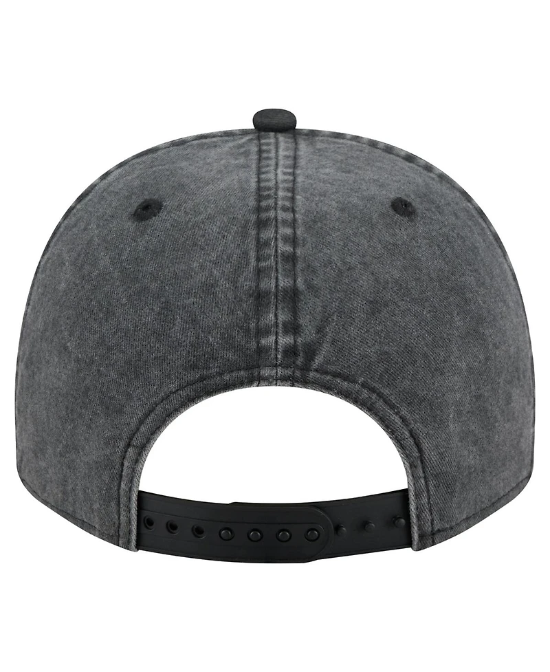 New Era Men's Black Lafc Washed 9FIFTY A-Frame Adjustable Hat