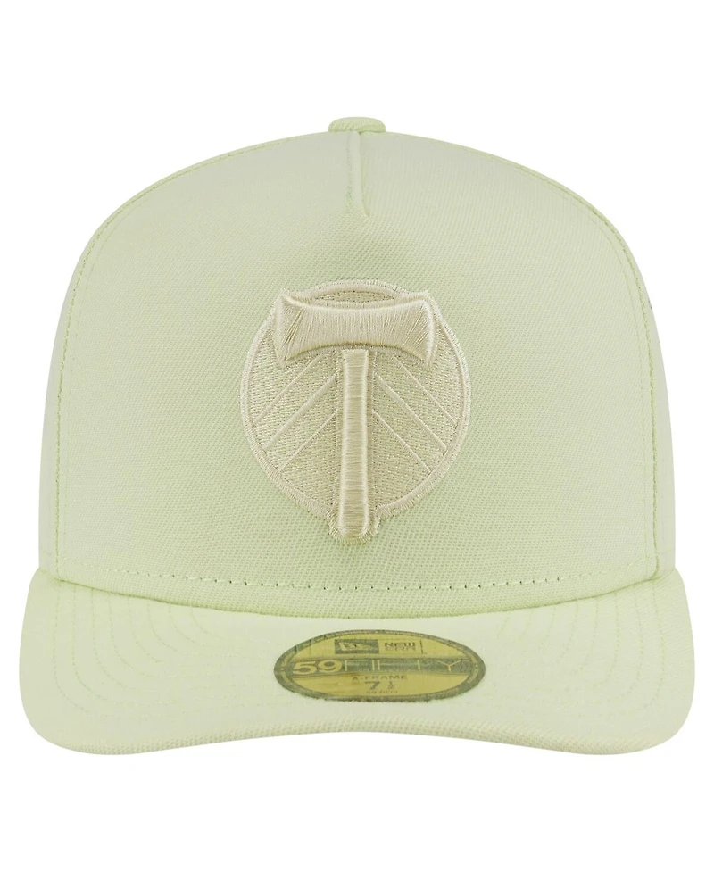 New Era Men's Green Portland Timbers Color Pack A-Frame 59FIFTY Fitted Hat