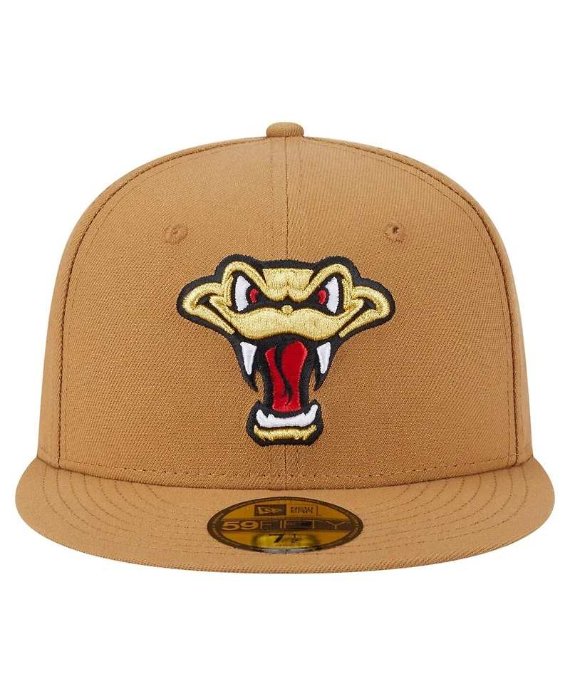 New Era Men's Khaki Wisconsin Timber Rattlers Authentic Collection 59FIFTY Fitted Hat