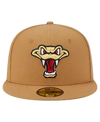 New Era Men's Khaki Wisconsin Timber Rattlers Authentic Collection 59FIFTY Fitted Hat