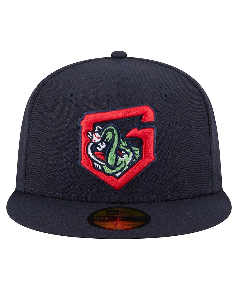 New Era Men's Navy Gwinnett Stripers Authentic Collection 59FIFTY Fitted Hat