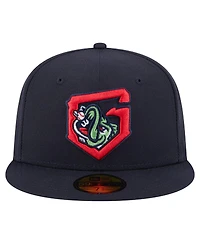 New Era Men's Navy Gwinnett Stripers Authentic Collection 59FIFTY Fitted Hat