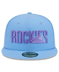 New Era Men's Light Blue Colorado Rockies 2025 City Connect Fan Pack 59FIFTY Fitted Hat