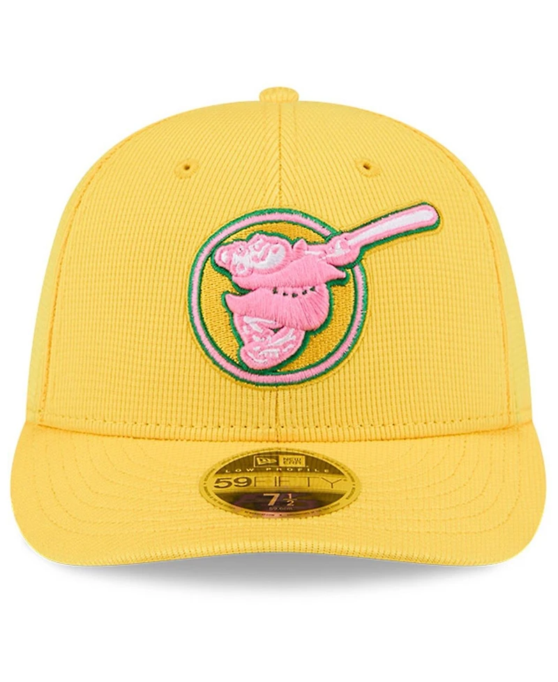New Era Men's Yellow San Diego Padres City Connect Batting Practice Low Profile 59FIFTY Fitted Hat