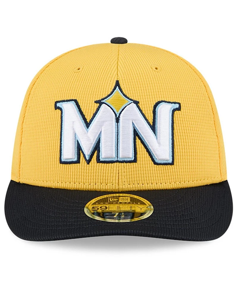 New Era Men's Yellow/Black Minnesota Twins City Connect Batting Practice Low Profile 59FIFTY Fitted Hat
