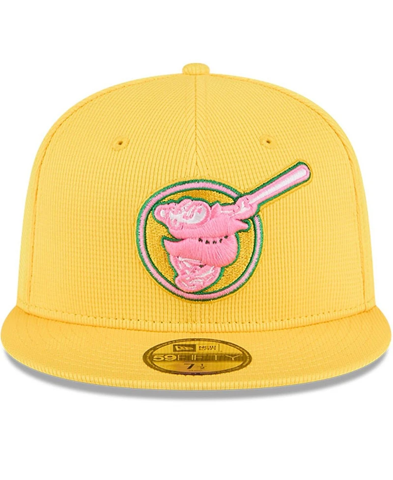 New Era Men's Yellow San Diego Padres City Connect Batting Practice 59FIFTY Fitted Hat