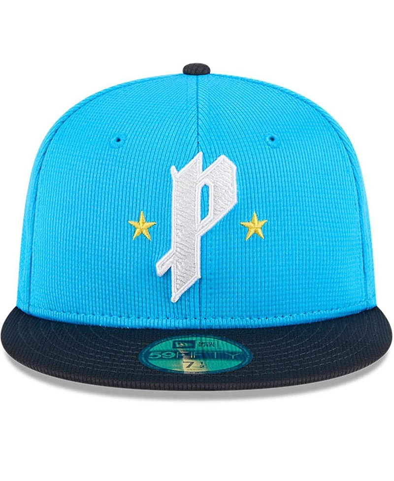 New Era Men's Neptune Blue/Navy Philadelphia Phillies City Connect Batting Practice 59FIFTY Fitted Hat