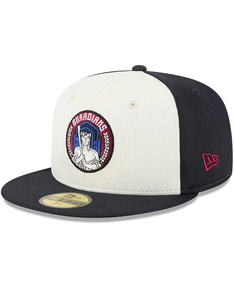 New Era Men's Navy/White Cleveland Guardians City Connect Batting Practice 59FIFTY Fitted Hat