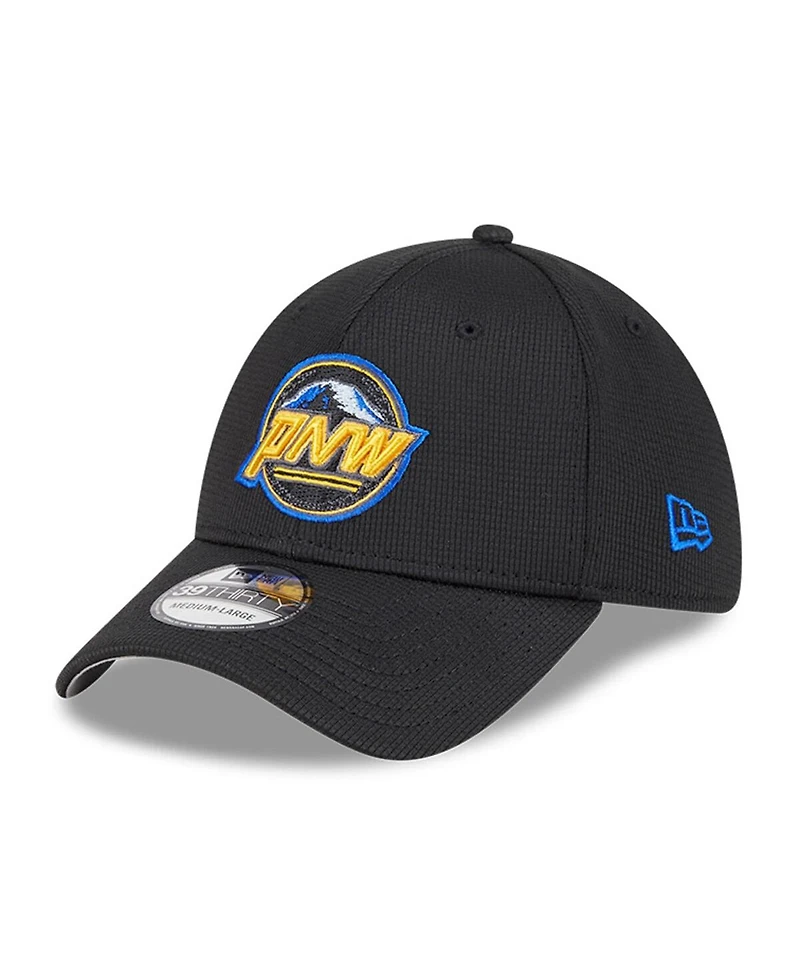 New Era Men's Black Seattle Mariners City Connect Batting Practice 39THIRTY Flex Hat