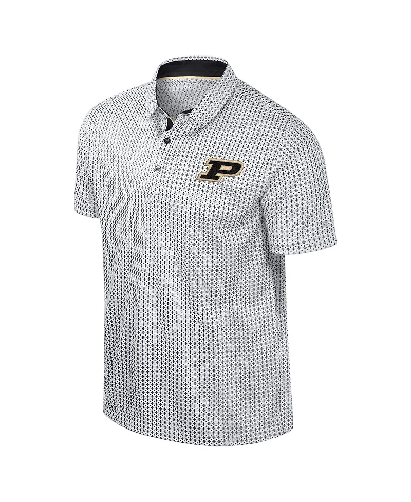 Colosseum Men's Black Purdue Boilermakers Big Tall Marty Rival Polo Shirt