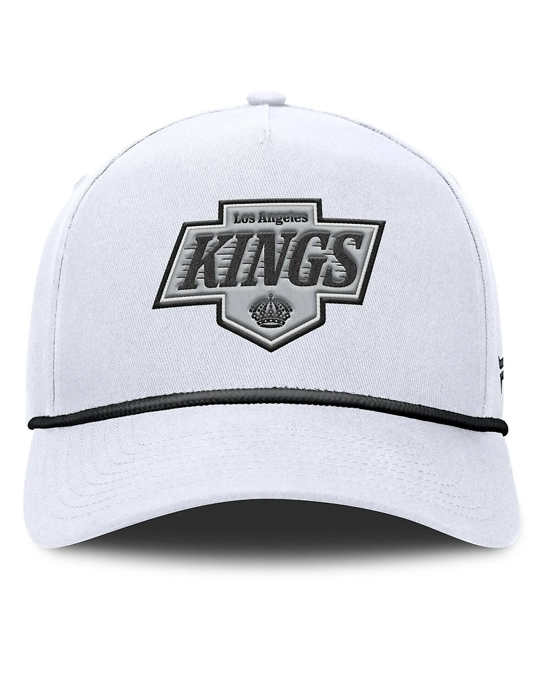 Fanatics Men's White Los Angeles Kings Rope A-Frame Adjustable Hat