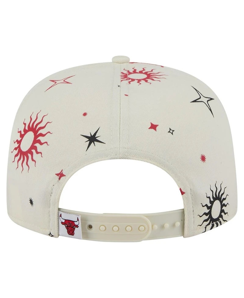 New Era Men's Cream Chicago Bulls Lunar Golfer Snapback Hat