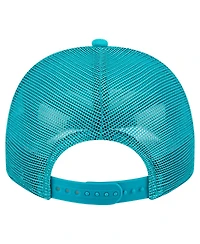 New Era Men's Aqua Miami Dolphins Vintage Team Rope A-Frame Trucker 9FIFTY Snapback Hat
