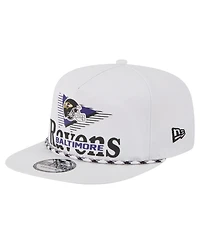 New Era Men's White Baltimore Ravens Collide Golfer Snapback Hat