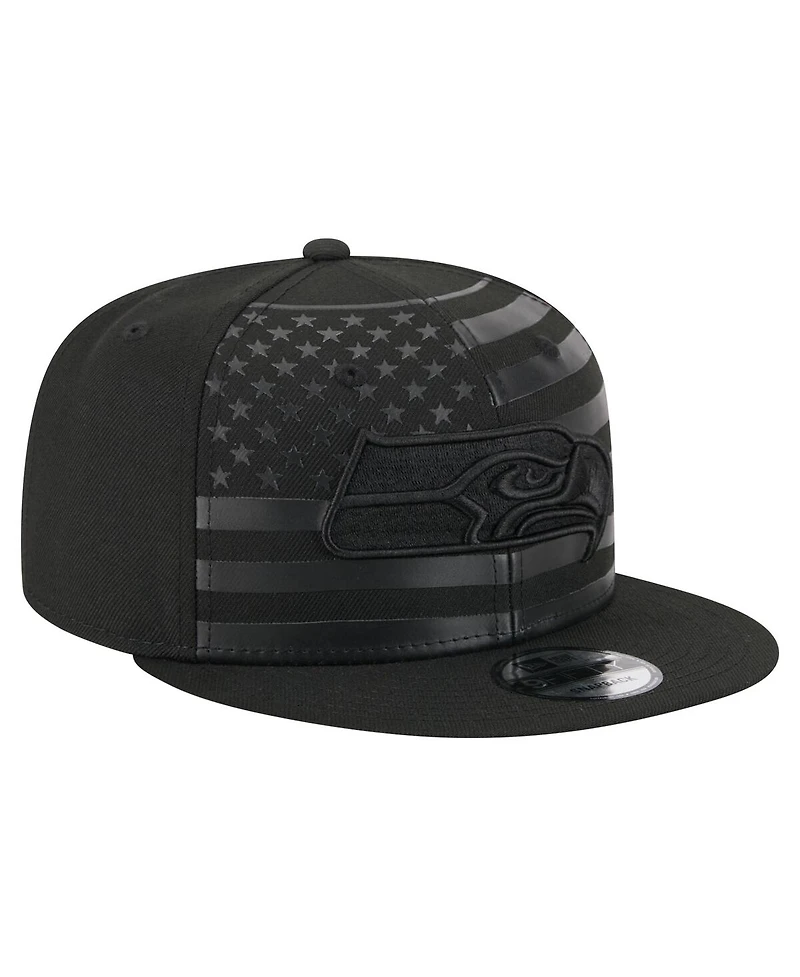 New Era Men's Black Seattle Seahawks Independent 9FIFTY Snapback Hat