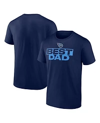 Logo Athletic Men's Navy Tennessee Titans Best Dad T-Shirt