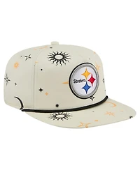 New Era Men's Cream Pittsburgh Steelers Celestial Golfer Adjustable Hat