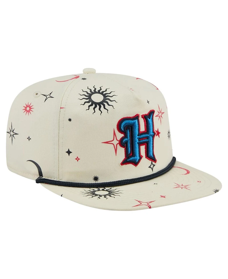 New Era Men's Cream Houston Texans Celestial Golfer Adjustable Hat