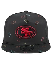 New Era Men's Black San Francisco 49ers Gummy Golfer Snapback Hat