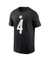 Nike Men's Dk Metcalf Black Pittsburgh Steelers Name Number T-Shirt