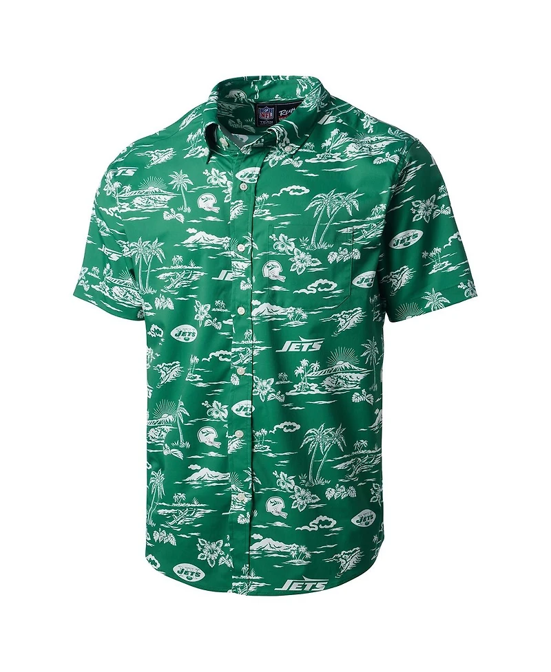Reyn Spooner Men's Green New York Jets Throwback Pua Performance Shirt