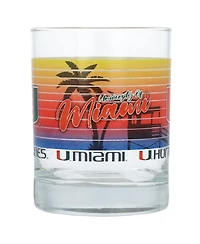 Indigo Falls Miami Hurricanes 14oz. Heritage Rocks Glass
