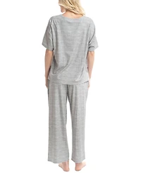Muk Luks Women's Nautical Ribbed Lounge Pajama Set