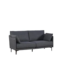 Streamdale 2.5 Seater Sofa For Primary Living Space, Bed Room, Office, Usb Charge Port, 2 Pillows,Metel Legs