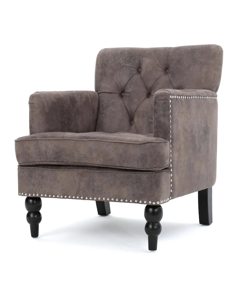 Streamdale Microfiber Club Chair with Nailhead Accents