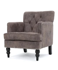 Streamdale Microfiber Club Chair with Nailhead Accents