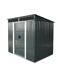 Streamdale 6ft x 5ft Metal Storage Shed (Black/White)