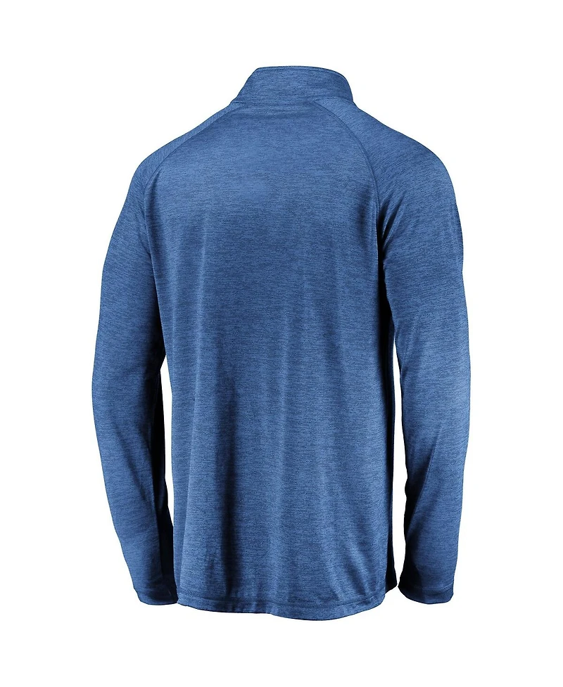 Fanatics Men's Royal Florida Gators Lightweight Striated Raglan Quarter-Zip Sweatshirt