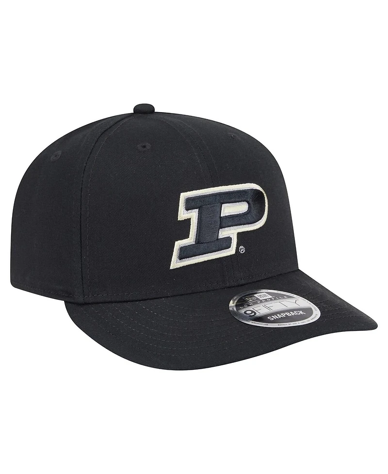 New Era Men's Black Purdue Boilermakers Low Profile 9FIFTY Snapback Hat