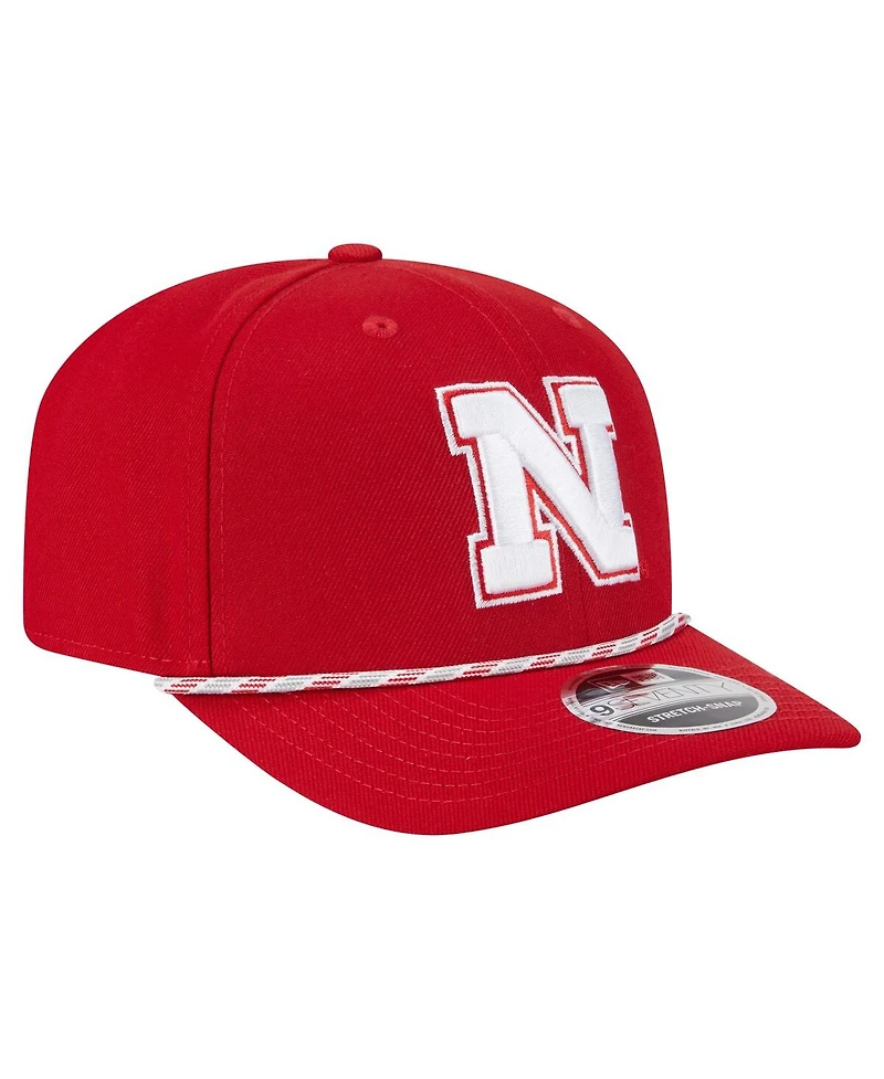New Era Men's Scarlet Nebraska Huskers Game Day Multi-Rope 9SEVENTY Stretch-Snap Hat