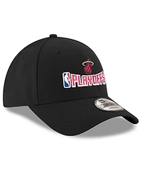 New Era Men's Black Miami Heat 2025 Nba Playoffs 9FORTY Adjustable Hat