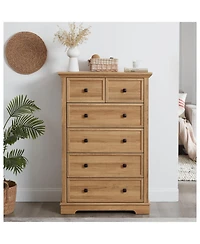 Streamdale 6-Drawer Tall Dresser (Oak)