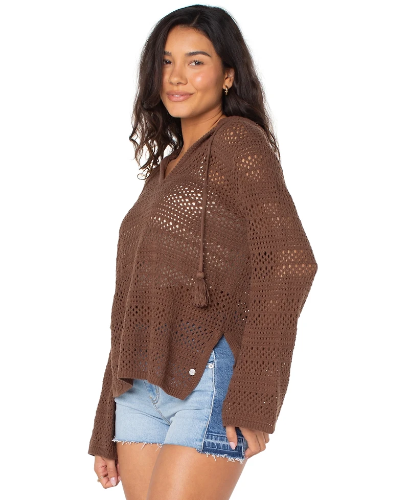 Roxy Juniors' Hippie Love Cotton-Blend Relaxed Sweater