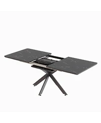 Streamdale Extendable Dining Table and Armless Chair Set for 6-8 (62.4