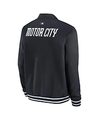Nike Men's Black Detroit Tigers Authentic Collection City Connect Full-Zip Bomber Jacket