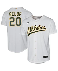 Nike Big Boys and Girls Zack Gelof White Athletics Home Replica Player Jersey