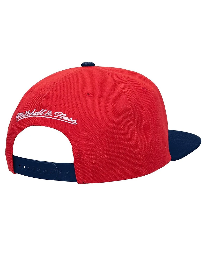 Mitchell & Ness Men's Red Washington Nationals Cooperstown Collection Basic Flip Snapback Hat