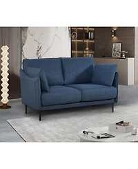 Streamdale 2 Seater Sofa For Primary Living Space, Bed Room, Office, 2 Pillows,Metel Legs