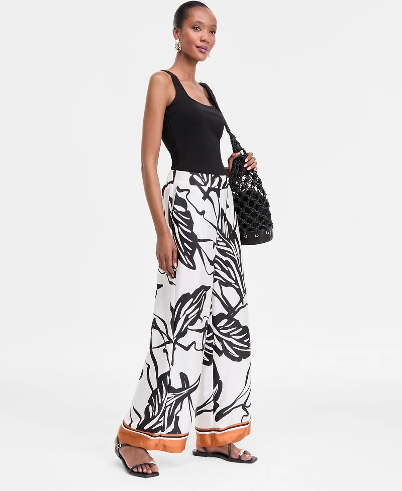 I.n.c. International Concepts Women's Printed Wide-Leg Pants, Exclusively at Macy's