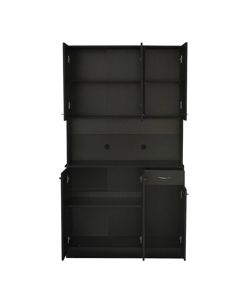 Streamdale Tall Wardrobe & Kitchen Cabinet (6-Doors, 1-Shelf, 1-Drawer)