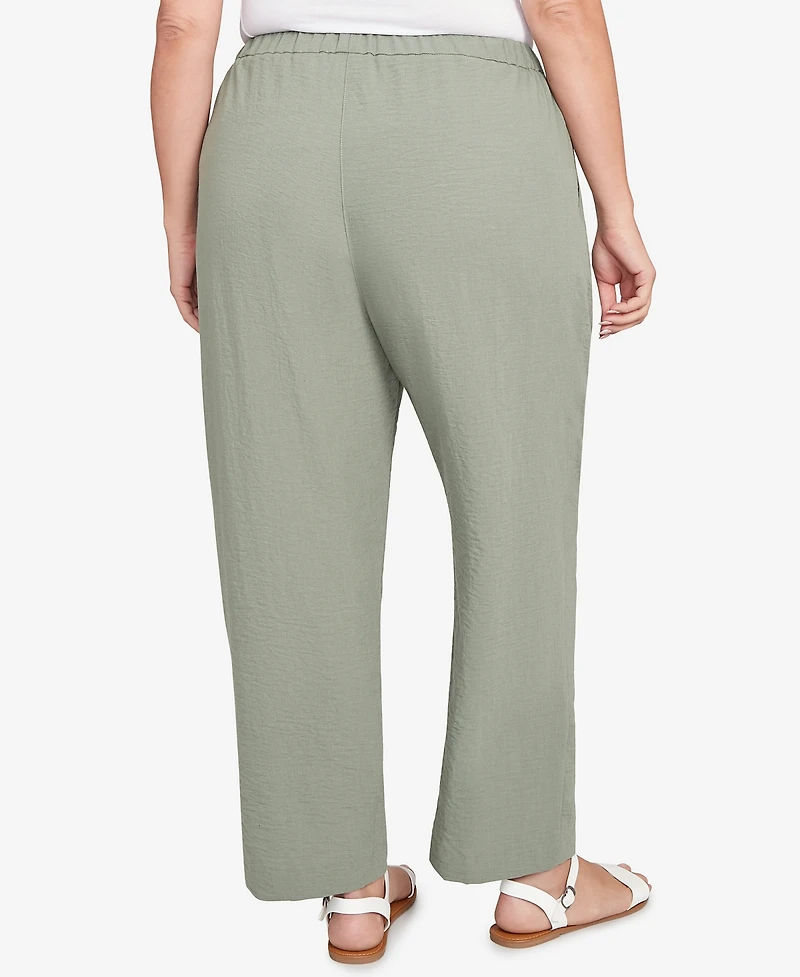 Alfred Dunner Plus Copper Canyon Patch Pocket Medium Length Elastic Waistband Pants