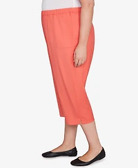 Alfred Dunner Plus Catalina Island Patch Pocket Elastic Waistband Capri Pants