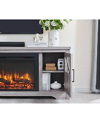 Streamdale 75" Fireplace Tv Stand for TVs up to 80",with 44" Electric Fireplace